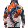 thumbnail image 7 of Wukai Sunset Ocean Watercolor Dolphin Print Men Hoodies Fleece Sweatshirts Long Sleeve Sweaters Pullover Fall Outfits Winter Clothes-4X-Large, 7 of 7