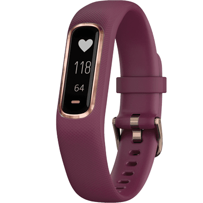 Garmin 010-N1995-01 REFURBISHED Vivosmart 4 Activity Tracker, Merlot/Rose Gold, Small/Medium