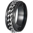 thumbnail image 1 of Mens Anxiety Rings Fidget Rings For Men Women Chain Spinner Rings For Kids Teen Titanium Steel Rings, 1 of 5