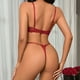 thumbnail image 3 of Gibobby Ropa interior mujer Ropa Interior Divertida para Mujer, Escote En V Profundo, Encaje Sexy, Vestido Transparente, Vestido para Conjuntos De Lencería(Vino, G), 3 of 5