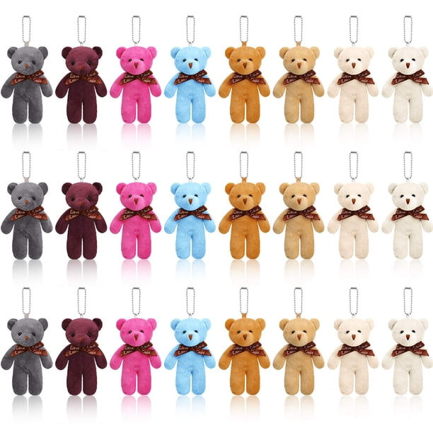 Miniosos Skylety de peluche, 12 cm, 24 unidades, para llavero de bricolaje