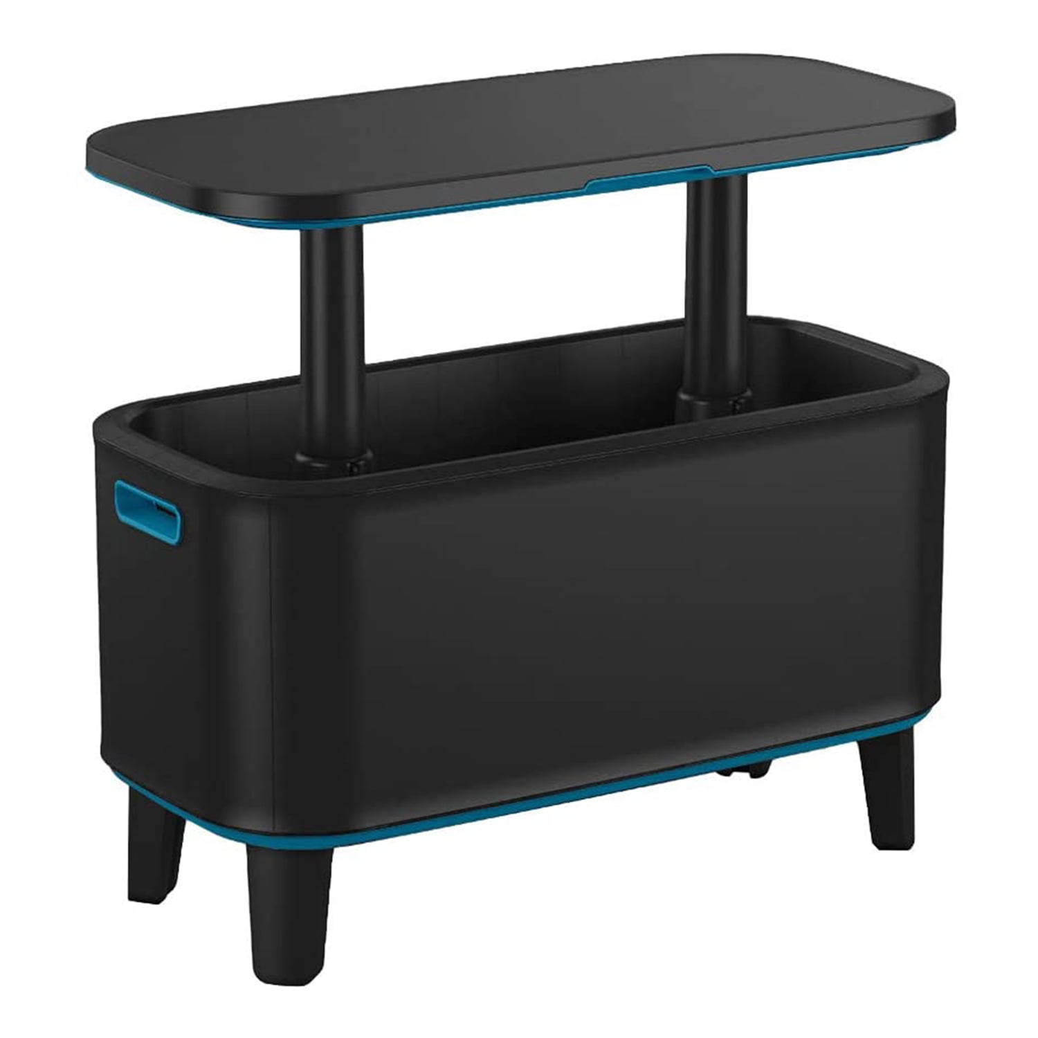 Keter Breeze Bar 17 Gallon Cooler with PopUp Table Top Bar Cart
