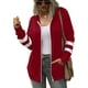 thumbnail image 3 of Sudaderas con capucha y bolsillo de manga larga con cremallera para mujer, tallas S a 2XL, 3 of 7