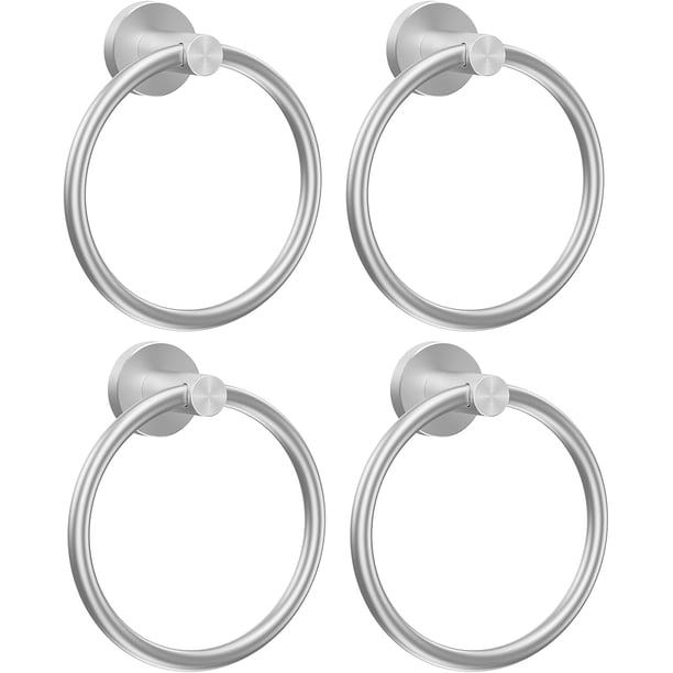 SetSail Adhesive Towel Holder – Matte Black, 304 Stainless Steel Hand Towel Ring, No-Drill Installation, Rustproof, Space-Saving, For Bathroom, Kitchen, RV, Wall Mount