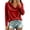 Red, variant on Smupbvky Velvet Tops for Women Dressy Casual Cowl Neck Long Sleeve Pullover Soft Velour Blouses with Buttons (XL, Yellow)