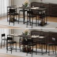 thumbnail image 2 of Modern Industrial Dining Table Set for 2,Contemporary PU Upholstered,Modern Eating Tables with Upholstered Seating or Apartments Kitchen Corners Small Space, 2 of 8