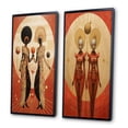 thumbnail image 3 of Designart "Alien Goddess Vintage Dreamscape I" Abstract Portraits Framed Wall Art Set Of 2 - Transitional Black Gallery Wall Frame Set For Home Decor, 3 of 6