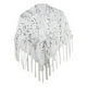 thumbnail image 2 of Bufanda para mujer, capa de noche, bufanda informal, ligera, elegante, con lentejuelas, bufanda nupcial, chal de lentejuelas, capa para fiesta, noche, Plata blanca, 2 of 7