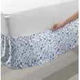 thumbnail image 2 of Botanical Bed Skirt, Fresh Spring Garden with Little Blossoms Romantic Flowering Field, Elastic Bedskirt Dust Ruffle Wrap Around for Bedding Decor, 4 Sizes, Violet Blue and White, by Ambesonne, 2 of 2