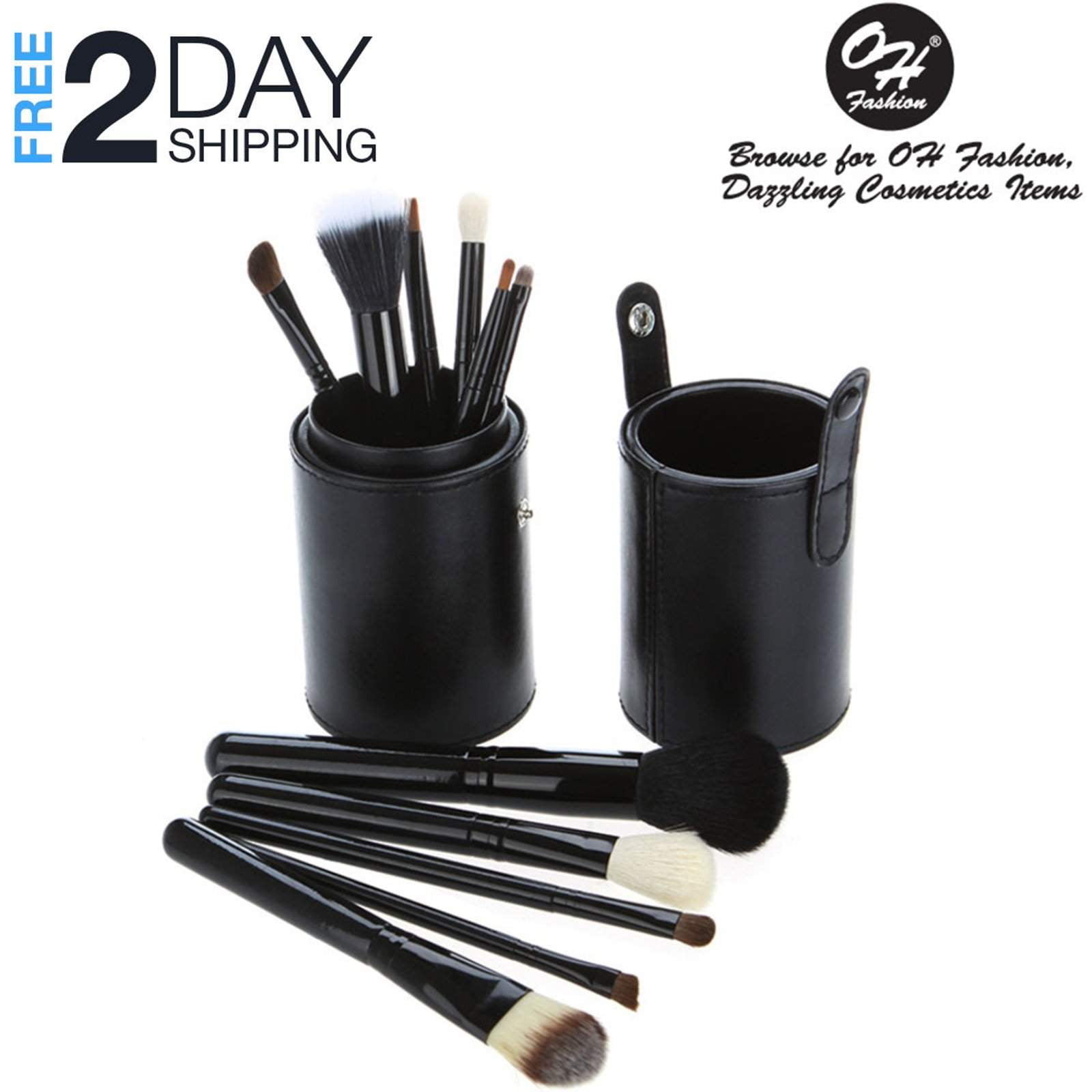 OH Fashion Makeup Brushes Midnight Black, 13 Pcs