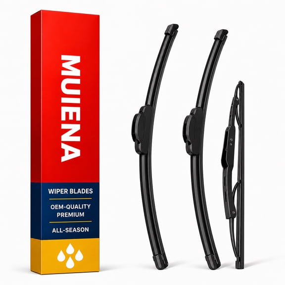 MUIENA Windshield Wipers Replacement for Jeep Patriot 2007-2017, OEM Quality Premium All-Season Front Rear Wiper Blades-21" 21" 10"(Pack of 3)