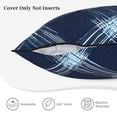 thumbnail image 5 of Velvet Rimmed Pillowcase Is Not Easy To Open Line Deformation Invisible Zipper Opening And Closing Only Pillowcase Does Not Contain Pillow Core Argyle Plaid Deepskyblue_4 16"X16", 5 of 8
