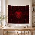 thumbnail image 5 of Sinister Jack-O'-Lantern With Glowing Red Face In Dark Mandala, Eerie Gothic For Halloween Lovers, Occult Pumpkin Artwork, Halloween Gift Tapestry Wall Hanging For Bedroom And Living Room, 5 of 7