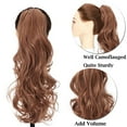 thumbnail image 6 of Benehair Clip In Ponytail Hair Extensions Fashion Claw on Long Cute Wavy Hair Piece 18" Claw Curly Light Auburn, 6 of 13