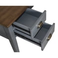 thumbnail image 4 of Farmhouse Wood Half Pedestal Executive Desk Writing Table Office Desk Blue, 4 of 7