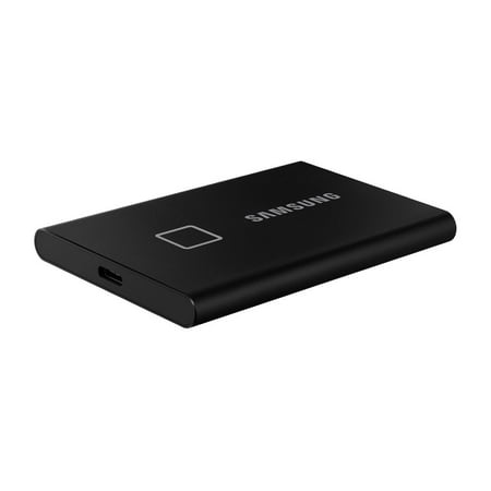 Samsung - T7 Touch 1TB External USB 3.2 Gen 2 Portable SSD with Hardware Encryption - Black