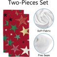 thumbnail image 2 of Fingertip Face Bath Towels Stars Decoration Background, Soft Absorbent Thin Guest Hand Towels, 2 Pack Decorative Dish Towels for Kitchen Bathroom Hotel Gym, 30x15 Inch, 2 of 6