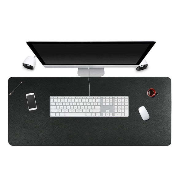 Almohadilla de escritorio para oficina, hogar, 31 x 13 pulgadas, piel sintética, impermeable, grande, organizador de alfombrilla de escritorio, multifuncional, ultrafino, de doble uso, protector de al