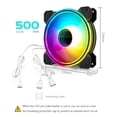 thumbnail image 2 of 12cm Silent 4Pin PWM 5V 3Pin ARGB Aura Sync PC Case Cooling Fan Black, 2 of 8
