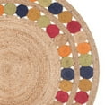thumbnail image 3 of Jaipur Art And Craft Modern 200x200 CM (6.67 x 6.67 Square feet)(78 x 78.00 Inch)Multicolor Round Jute AreaRug Carpet throw, 3 of 4
