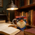 thumbnail image 3 of WKSCLPAI Creative Glass Painted Mug, Painted Gnome Book Mug, Novelty 3D Painted Books Coffee Mug, Unique Books Stack Coffee Cup (Outer Resin Layer, Stainless Steel Inner Liner), 3 of 6