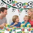 thumbnail image 6 of Game Day Soccer Essentials Party Decor Kit - Football Themed Supplies for Soccer Festivity Gear, Full Dinnerware & Banner Set, 6 of 6