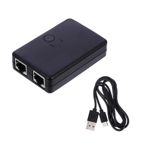 IFANLANDOR Hub Portable Séparateur Ethernet ABS Noir 1Ensemble