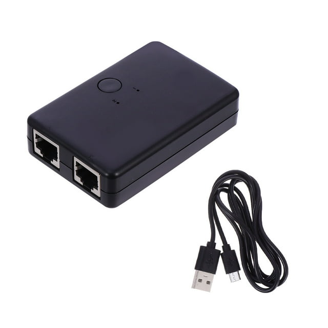 IFANLANDOR Portable Hub Ethernet Splitter Box ABS Black 1Set