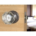thumbnail image 4 of Passage Octagon Crystal Door Knobs Dark Grey Round Rosette, 4 of 7