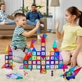 thumbnail image 5 of PicassoTiles Magnetic Tiles for Kids – 121PCS STEM Construction Building Blocks Educational Toy Set, 5 of 10