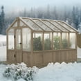 thumbnail image 2 of VEIKOUS 6' x 10' Outdoor Cedar Wood Greenhouse, Walk-in Greenhouse with Adjustable Roof Vent and Lockable Door, 2 of 8