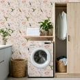 thumbnail image 4 of Peel and Stick Wallpaper 17.7in x 9.8ft Graceful Hummingbirds Cherry Blossoms Pink Elegant Floral Contact Paper Vinyl Self-Adhesive Removable Wall Paper for Bedroom DIY Home Decor Renter Friendly, 4 of 8