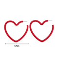thumbnail image 6 of Ziurtnc 1 Pair Exaggerated Hollow Heart Shape Ear Studs Candy Color Acrylic Stud Earrings Fashion Jewelry Accessories Gift, 6 of 8