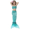 thumbnail image 1 of Kids Girls Mermaid Beachwear Bikini Set Fishtail Swimsuit Swimming Costume, 1 of 5