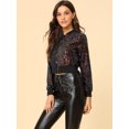thumbnail image 4 of Chaqueta Lentejuelas Tipo Aviador Cremallera En Parte Delantera Purpurina Brillante Albaricoque T XS, 4 of 6