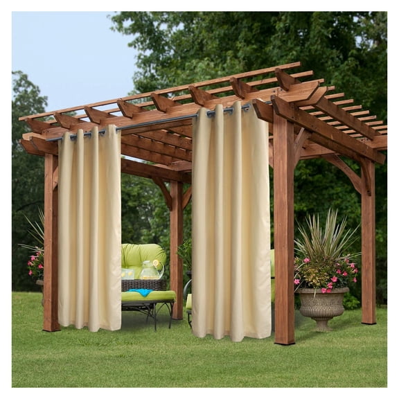 Blackout Outdoor Curtain 50x106 Inch - Thermal Grommet Light Filtering Patio Panel