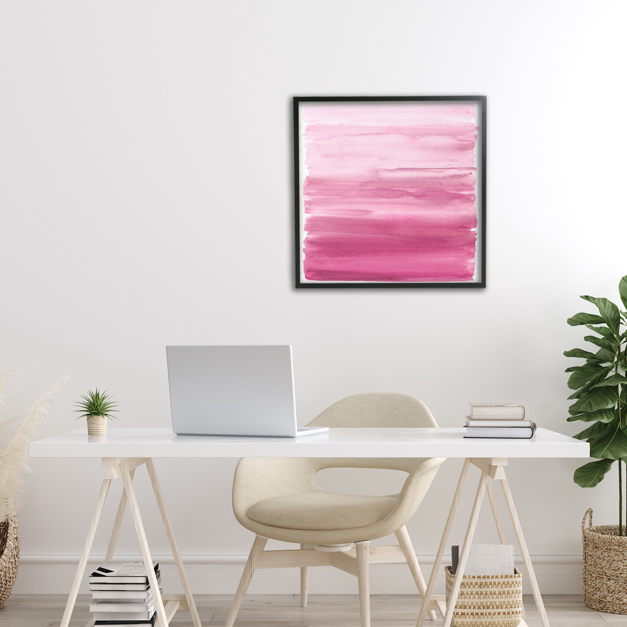 Stupell Industries Gradient Pink Blush Black Framed Giclee Art, design by Allie Corbin