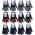 thumbnail image 6 of SOCKS'NBULK 12 Pairs of Winter Gloves Mens and Womens - Thermal Knit Stretchy Fuzzy Bulk Glove Colors (UNISEX STRIPE), 6 of 6