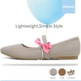 thumbnail image 3 of Obtaom Mary Jane Flat Shoes Round Toe Ballet Flats for Women Dressy Fabric Business Flats Comfortable Classic Strap Flats for Office(Khaki，US7), 3 of 7