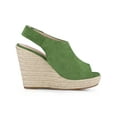 thumbnail image 3 of BLISSFUL STEP Women's Espadrilles Platform Heel Wedges Sandals Olive Green 5.5, 3 of 7