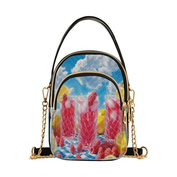 Cross Body Fashion Shoulder Waist Purse Bags Raspberry Lemonade Picnic Pocket Handbags