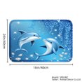 thumbnail image 4 of Spxubz Dolphin Design Non Slip Flannel Floor Mat For Bathroom Kitchen Bedroom Decor 16x24 Inch, 4 of 5