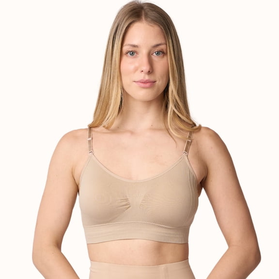 Scoopneck Cami Bra with Back Closure 9172, Light Nude, One Size
