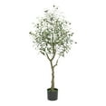 thumbnail image 1 of Olivo artificial con maceta, planta artificial decorativa de 1,2 m para jardín u oficina. Estilo A, 1 of 9