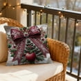thumbnail image 4 of Eoozwa 3 Packs Christmas Pillow Covers 17x17 Inch Festive Holiday Decor Soft Plush Fabric with Hidden Zipper for Living Room Sofa Bedroom Seasonal Home Accents Throw Pillow Cases, 4 of 6