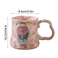 thumbnail image 3 of Nrmrqz Ceramic Coffee Mug for Women | 380ml Stylish Home & Breakfast Cup | Elegant Milk Cup with Comfortable Handle | 14cm Tall Exquisite Ceramic Cup, 3 of 6