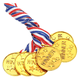 thumbnail image 2 of Paquete de 60 Medallas de Premio de Plástico Dorado para Niños, Perfectas para Deportes, Competiciones y Regalos de Fiesta, 2 of 5