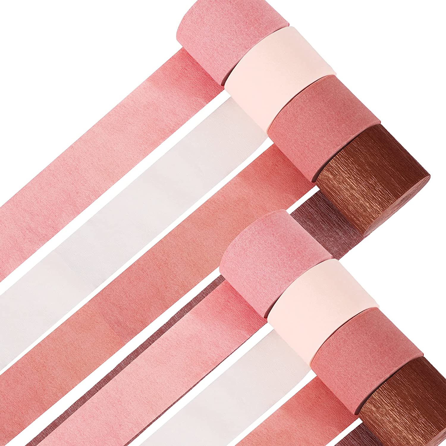 8 Rolls 656 Feet Rose Gold Crepe Paper Streamers 4 Colors Rose Streamer