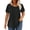 01_Black, variant on Women Plus Size Tops Summer Petal Sleeve Shirts Casual Crew Neck Dressy Loose Fit Tunics Tees 2X Royal Blue