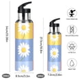 thumbnail image 2 of Yayeee 20oz Insulated Water Bottle Double Wall Stainless Steel with Flip Straw Lid, Light Blue Daisy, 2 of 7